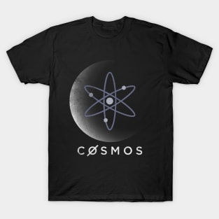 Vintage Cosmos ATOM Coin To The Moon Crypto Token Cryptocurrency Blockchain Wallet Birthday Gift For Men Women Kids T-Shirt